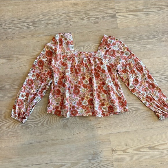 Levi’s Floral Woven Flowy Pullover long sleeve shirt girls size medium Womens XS - Picture 3 of 7